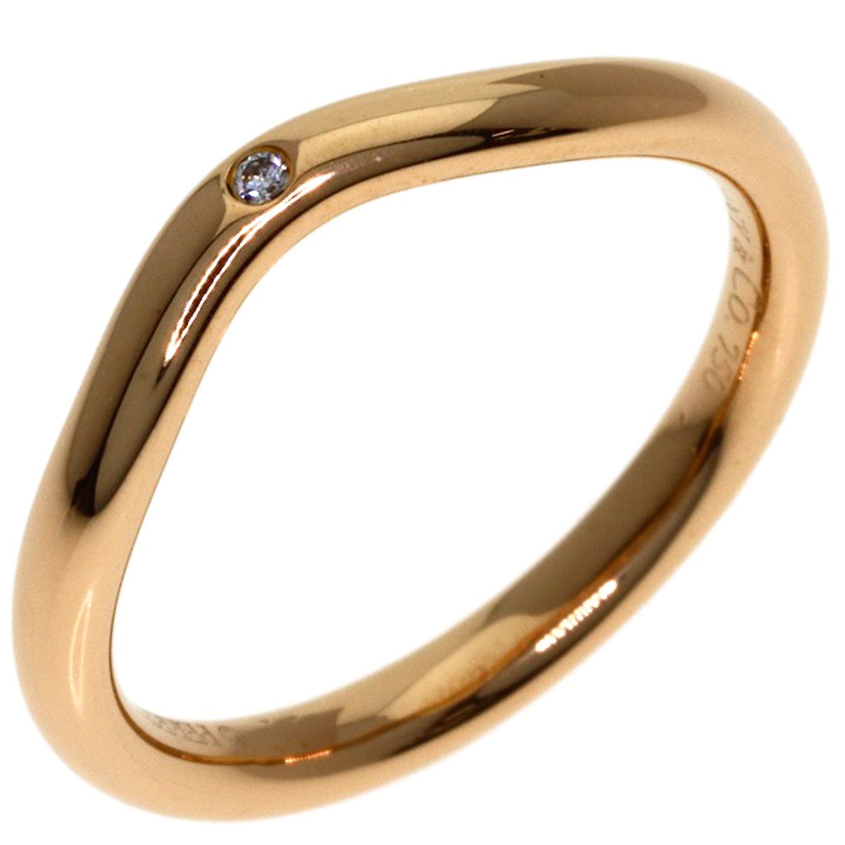 Tiffany & Co T Cube Band Diamond Ring 18k Pink Gold — view 2