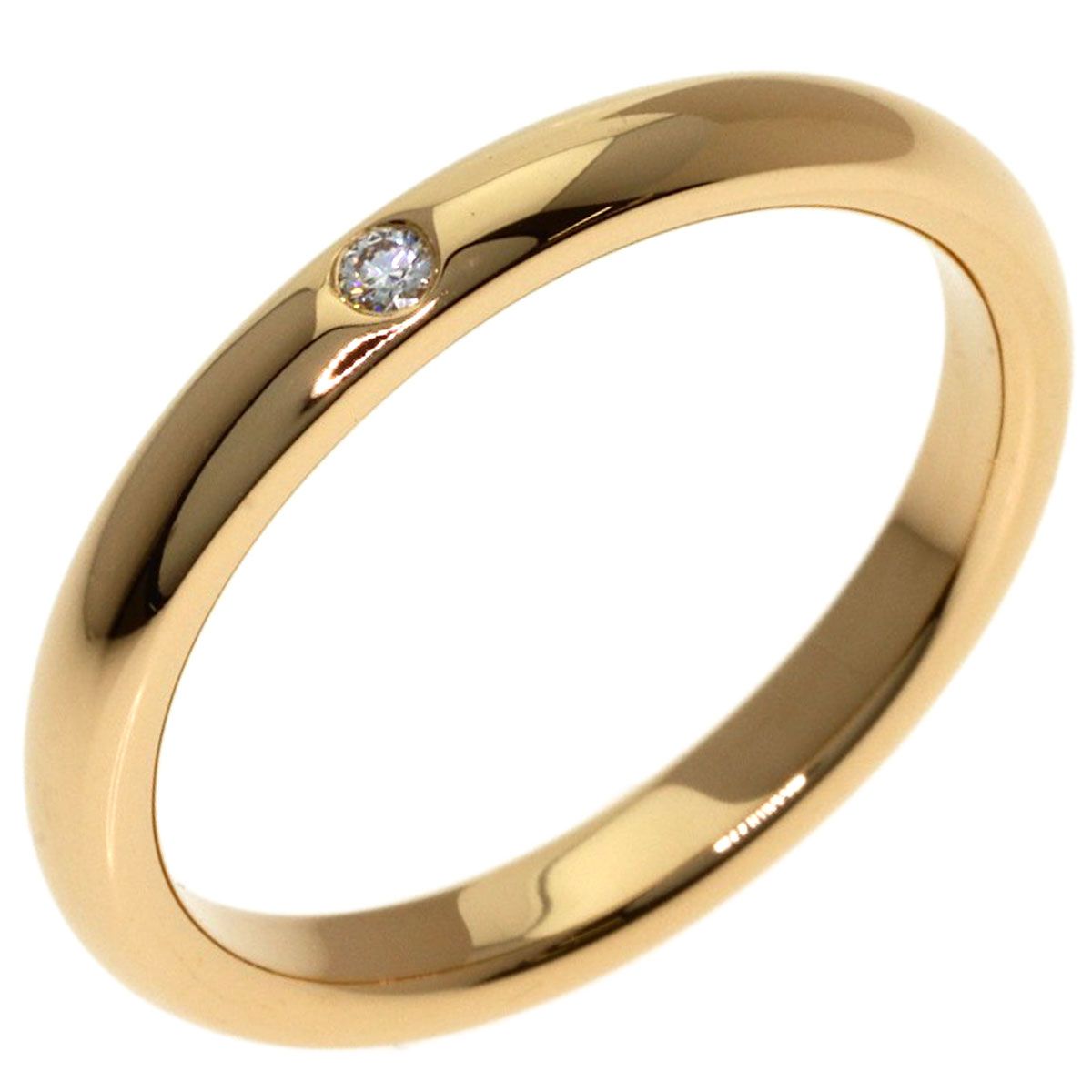 Tiffany & Co Stacking Band Diamond Ring 18k Pink Gold — view 2