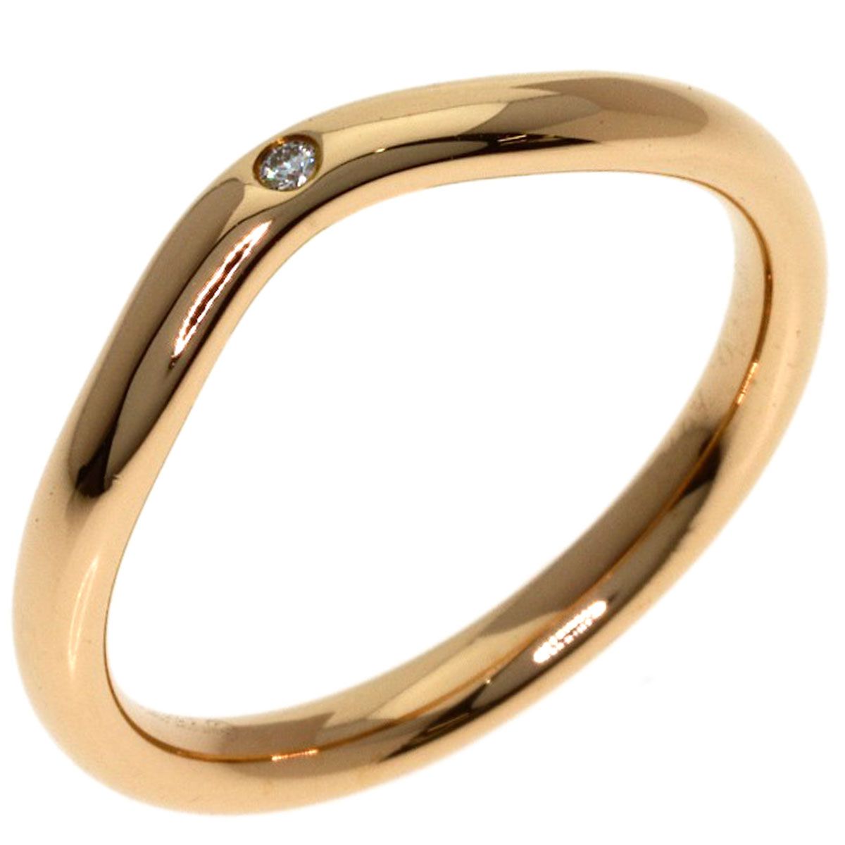 Tiffany & Co T Cube Band Diamond Ring 18k Pink Gold — view 2