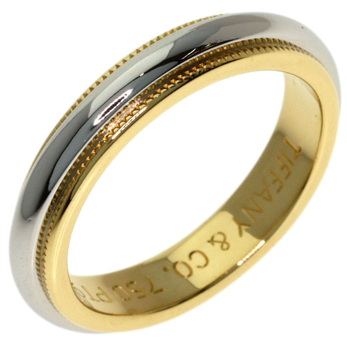 Tiffany & Co Mil Gray Ring 18k Yellow Gold — view 2