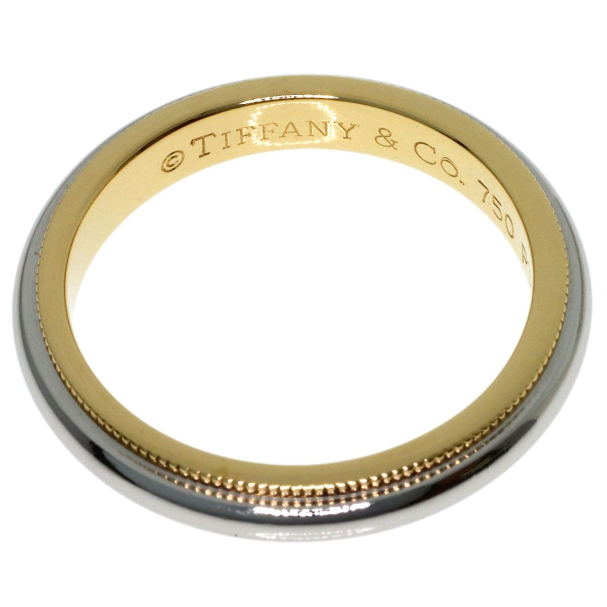 Tiffany & Co Mil Gray Ring 18k Yellow Gold — view 4