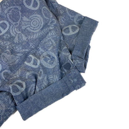 Hermes Dress 36 S Blue Short Sleeve Candy Libris Chaine D'ancre Pattern Shirt — view 5