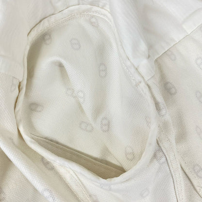 Hermes Jacket 38 M White Dark Brown Long Sleeve Chaine D'ancre Series Button — view 8