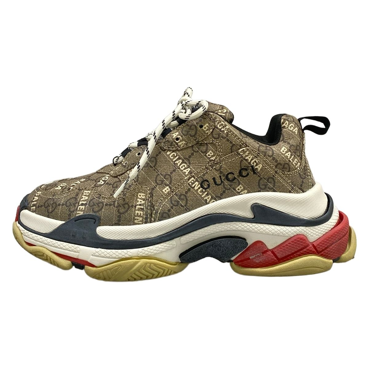 Gucci Sneakers the Hacka Project Triple S Beige White Red Collaboration GG