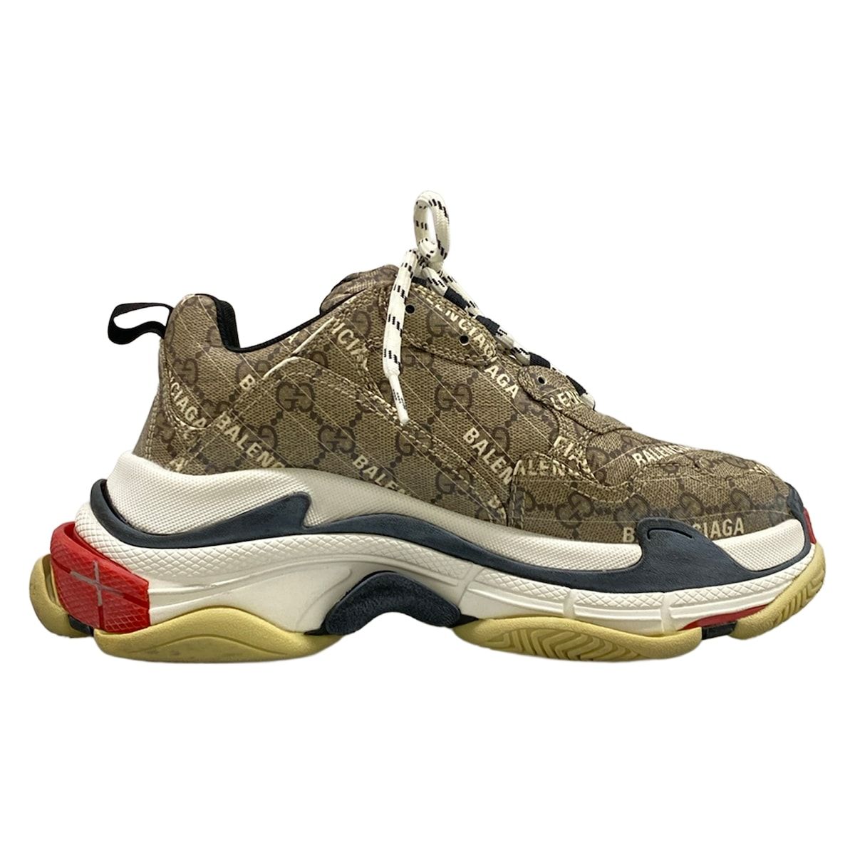 Gucci Sneakers the Hacka Project Triple S Beige White Red Collaboration GG — view 2