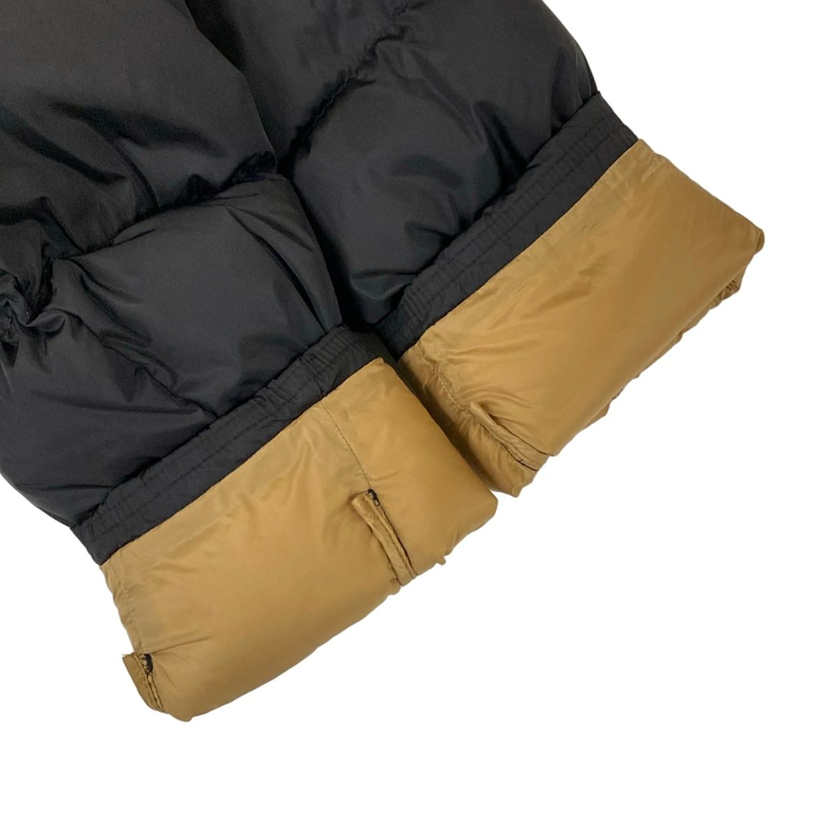 Moncler Down Jacket 0 XS Panamint Black Light Brown Long Sleeve Palm Angels Zip — view 9
