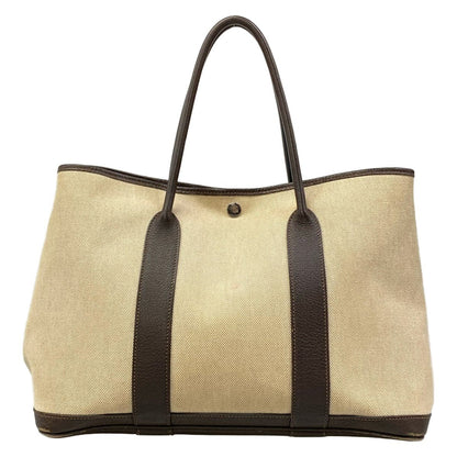 Hermes Tote Garden Party PM Beige Dark Brown — view 3