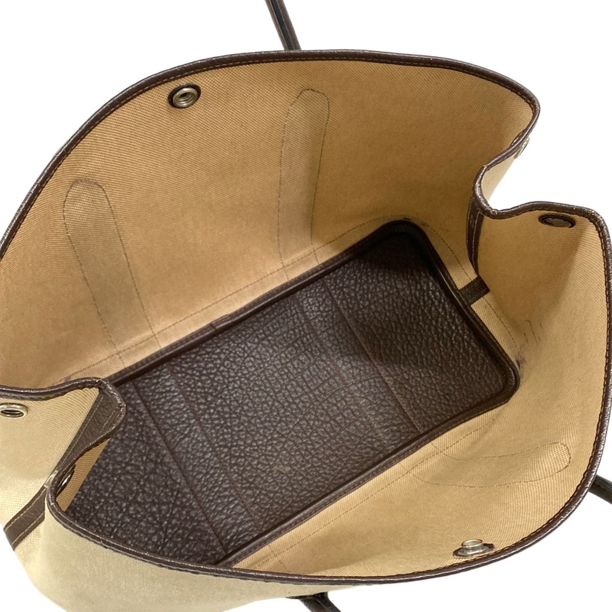 Hermes Tote Garden Party PM Beige Dark Brown — view 7