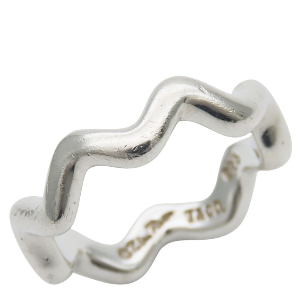 Tiffany & Co Ring Zigzag Wave 925 Sterling Silver Paloma Picasso