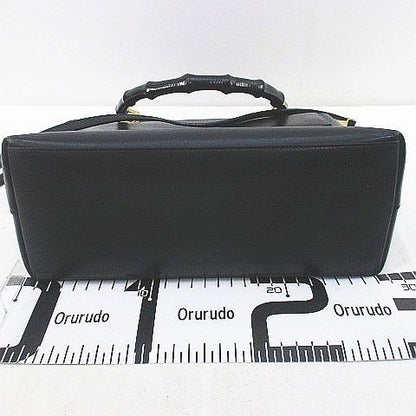 Gucci 001 Bamboo Hand Shoulder 2-Way Bag Black — view 8