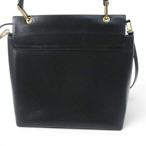 Gucci 001 Bamboo Hand Shoulder 2-Way Bag Black — view 4