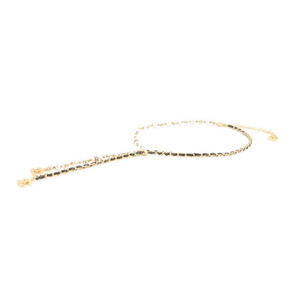 Chanel Necklace CC Logo Line Stone Faux Pearl — view 2