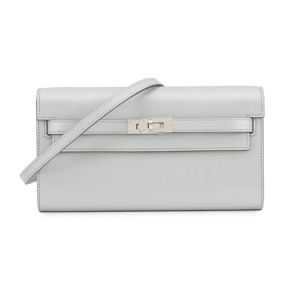 Hermes Kelly Wallet Long to Go Arjan Silver Chevresham Kira