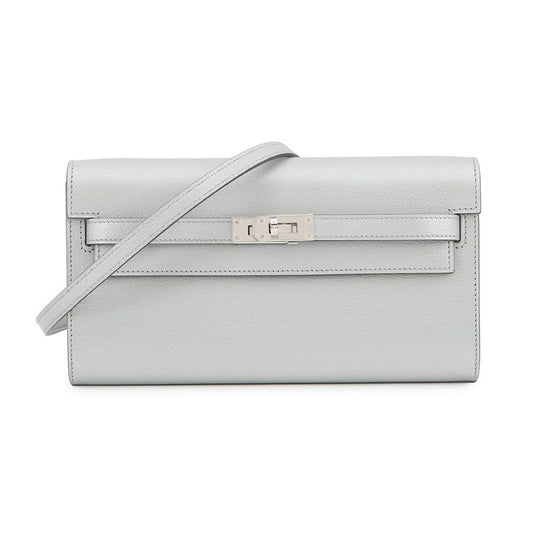 Hermes Kelly Wallet Long to Go Arjan Silver Chevresham Kira