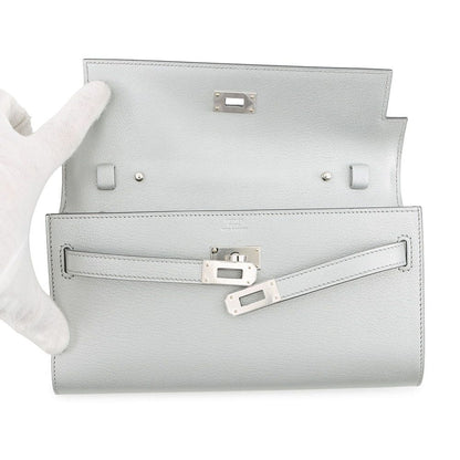 Hermes Kelly Wallet Long to Go Arjan Silver Chevresham Kira — view 4