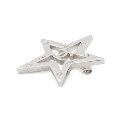 Chanel Brooch CC Logo Star Line Stone 06c — view 2