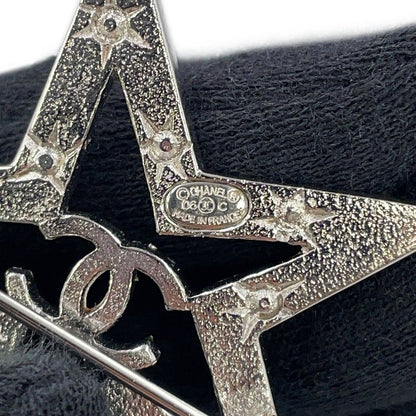 Chanel Brooch CC Logo Star Line Stone 06c — view 8
