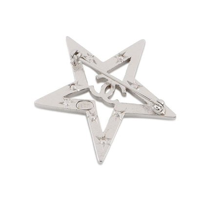 Chanel Brooch CC Logo Star Line Stone 06c — view 3
