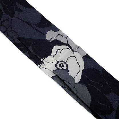 Chanel Scarf CC Logo Camellia All Over Pattern Silk Black — view 6