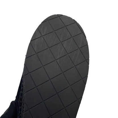 Chanel Espadrilles CC Logo Flat Shoes Velvet Raffia 39c Slip on Black — view 5