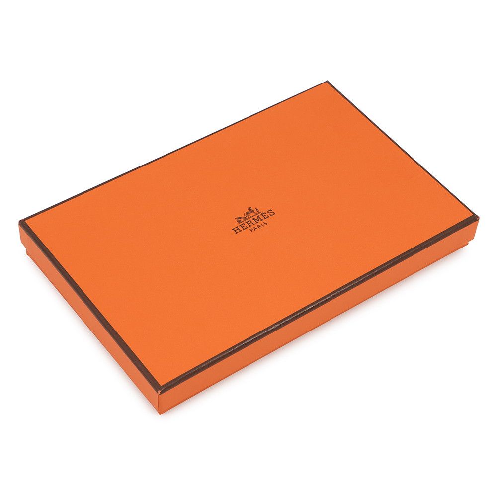 Hermes Bifold Wallet Citizen Twill Long Etain Silver Epsom — view 9