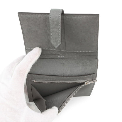 Hermes Bifold Wallet Bearn Compact Grimeia Silver Vo Madame — view 6