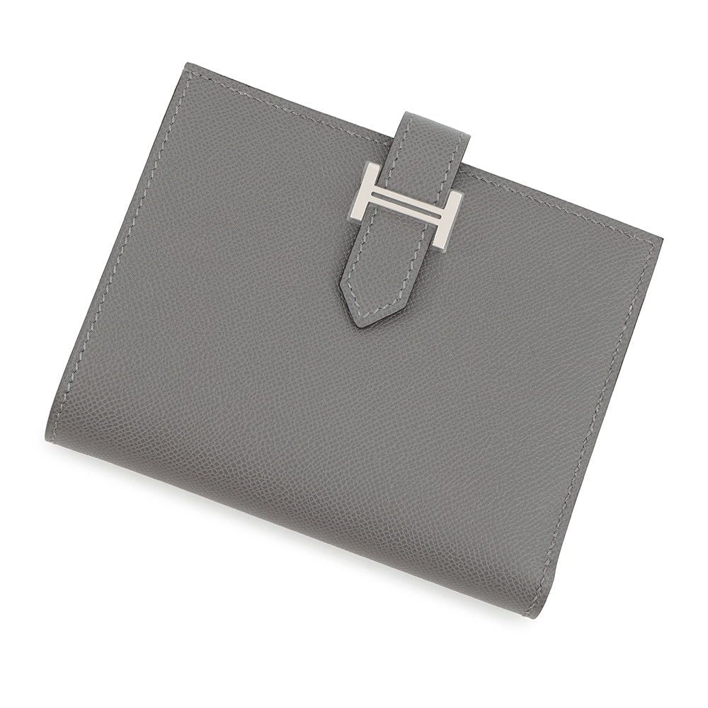 Hermes Bifold Wallet Bearn Compact Grimeia Silver Vo Madame