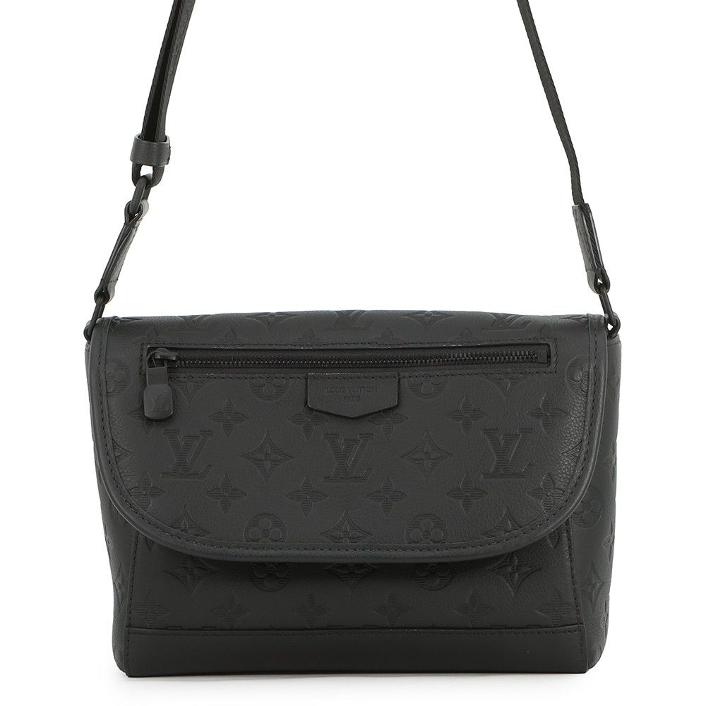 Louis Vuitton Shoulder Bag Monogram Shadow Pulse Messenger Black