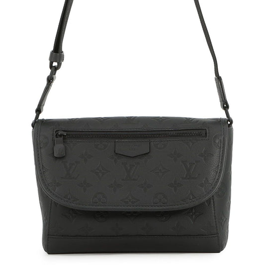 Louis Vuitton Shoulder Bag Monogram Shadow Pulse Messenger Black