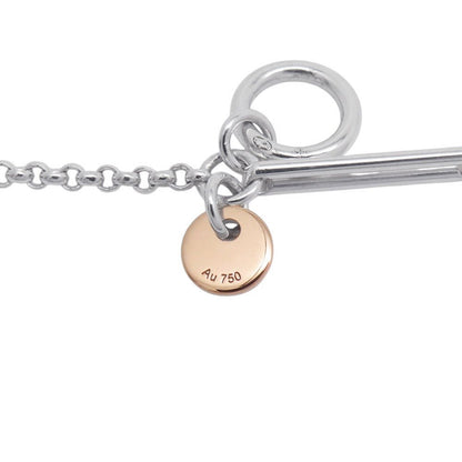Hermes Necklace Exlibris PM 18k Pink Gold Pendant — view 9