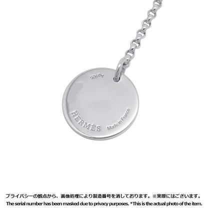 Hermes Necklace Exlibris PM 18k Pink Gold Pendant — view 8