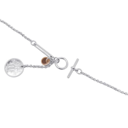 Hermes Necklace Exlibris PM 18k Pink Gold Pendant — view 5
