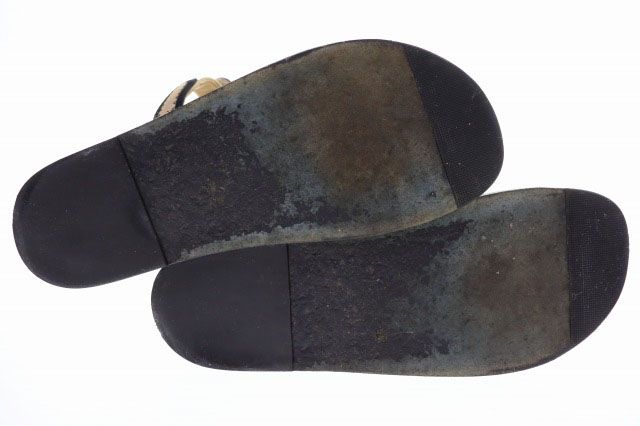 Chanel CC Logo Sports Sandals Satin Leather Beige — view 6