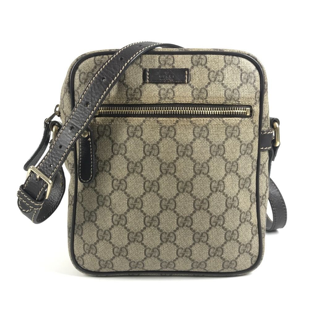 Gucci Shoulder Bag GG Supreme Logo Canvas Beige
