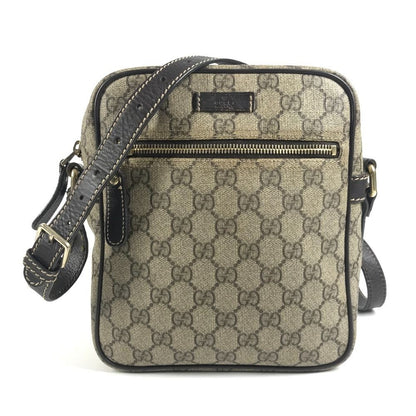 Gucci Shoulder Bag GG Supreme Logo Canvas Beige