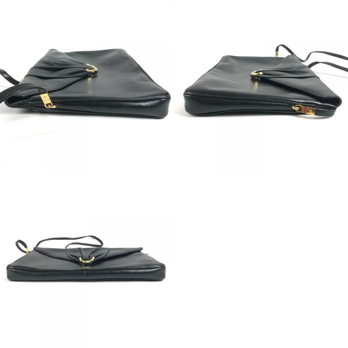 Gucci Shoulder Bag Logo 004 056 Leather Black — view 9