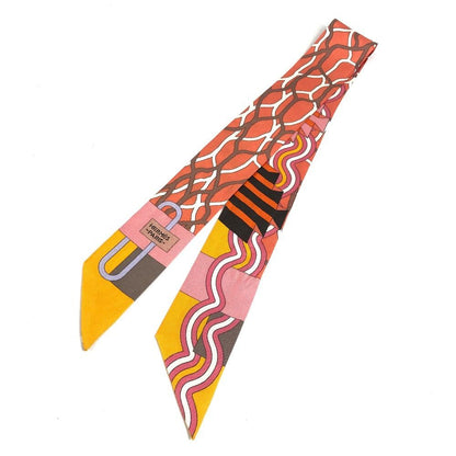 Hermes Scarf Twilly Tiri Silk Multicolor