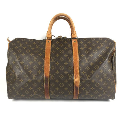 Louis Vuitton Boston Bag Keepall 50 Monogram Canvas Brown