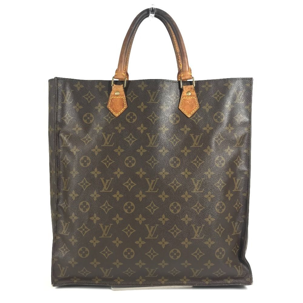 Louis Vuitton Handbag Sac Plat Monogram Canvas Brown