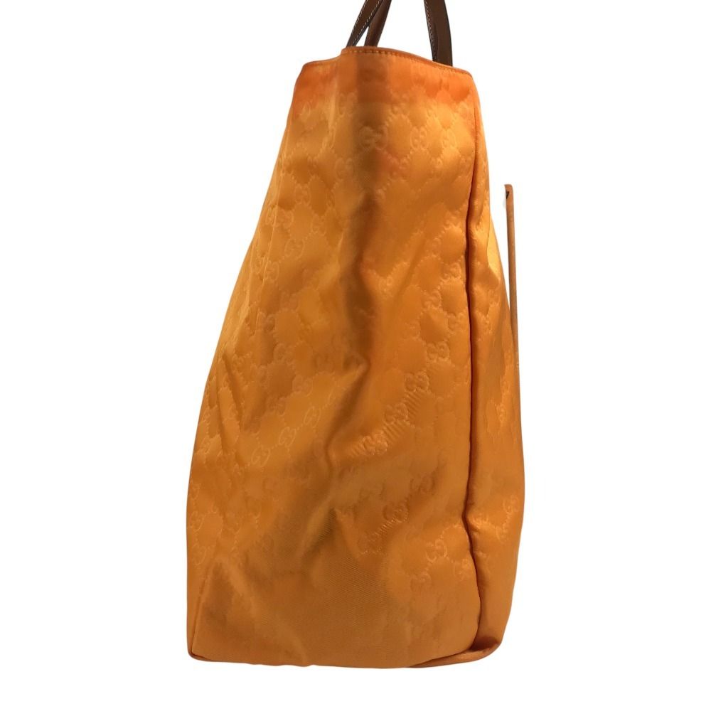 Gucci Handbag GG Logo Leather Nylon Orange — view 4