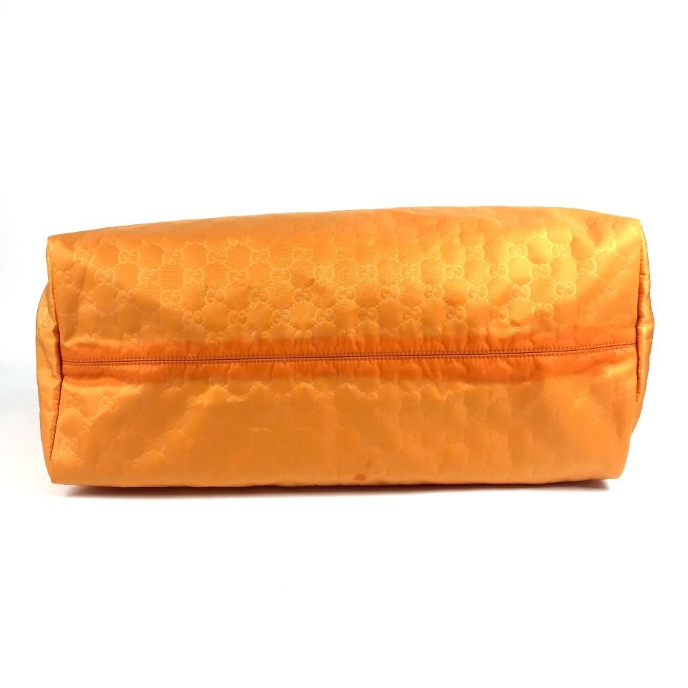Gucci Handbag GG Logo Leather Nylon Orange — view 5
