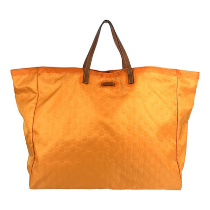 Gucci Handbag GG Logo Leather Nylon Orange