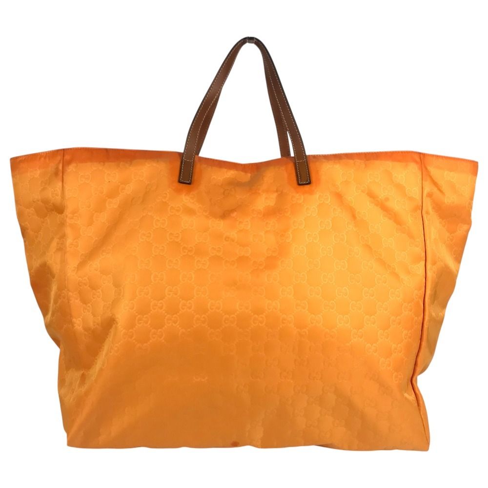 Gucci Handbag GG Logo Leather Nylon Orange — view 2