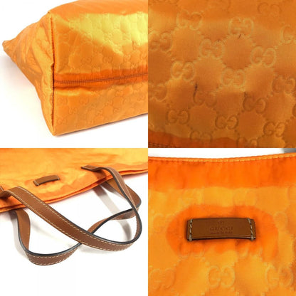 Gucci Handbag GG Logo Leather Nylon Orange — view 7