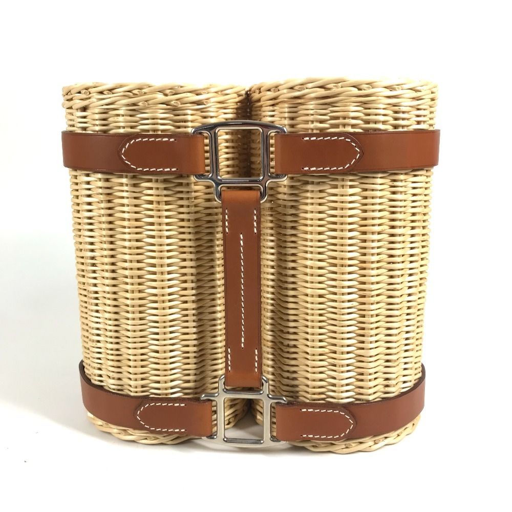 Hermes Object Wine Rack Lien de Brick Beige Shoulder Bag — view 3