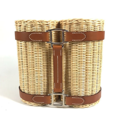 Hermes Object Wine Rack Lien de Brick Beige Shoulder Bag — view 3