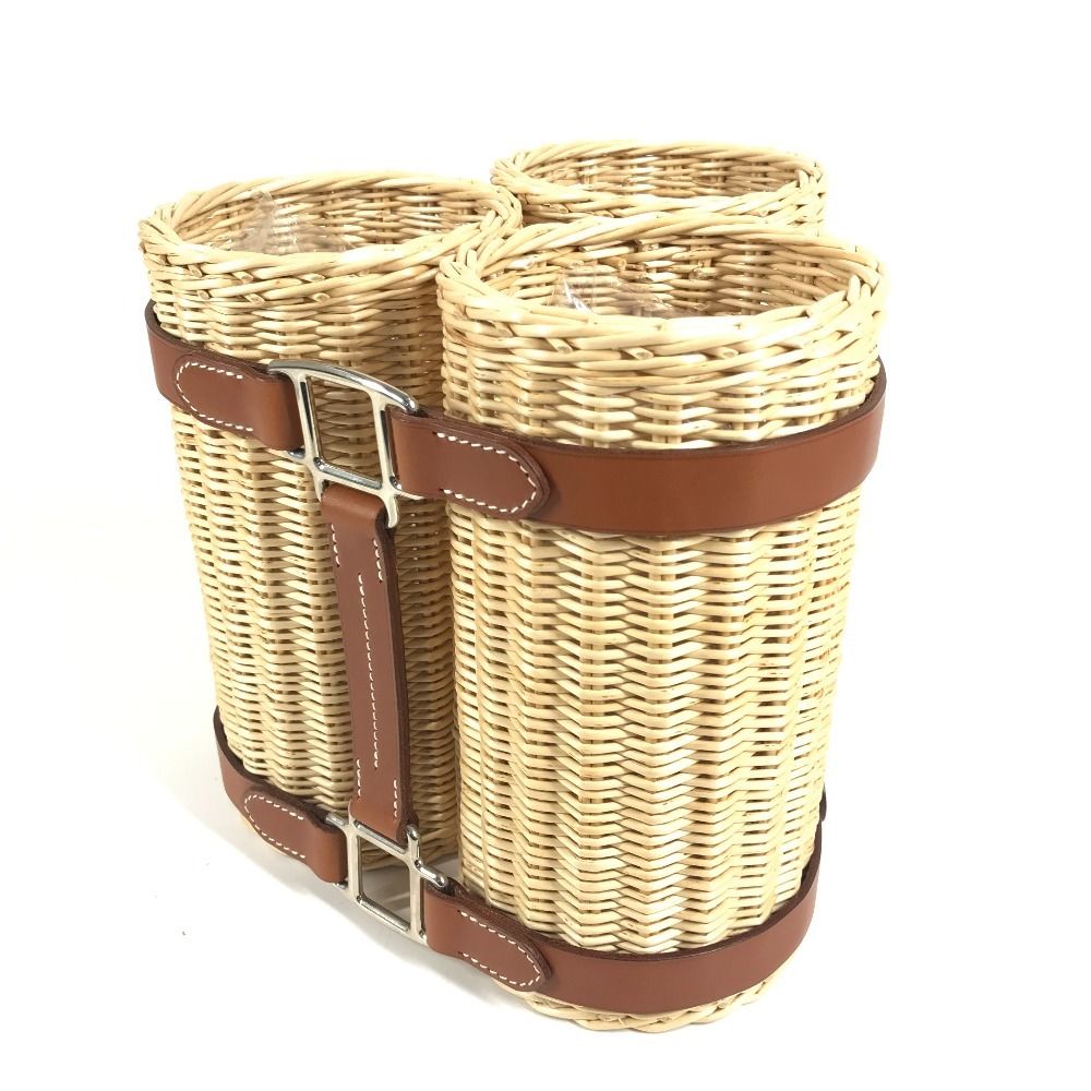 Hermes Object Wine Rack Lien de Brick Beige Shoulder Bag — view 2