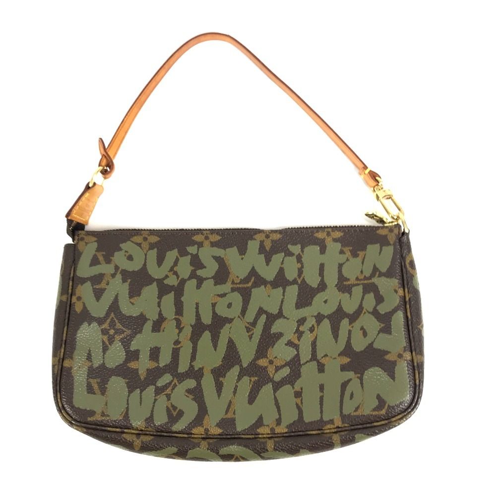 Louis Vuitton Shoulder Bag Pochette Monogram Graffiti Canvas Khaki