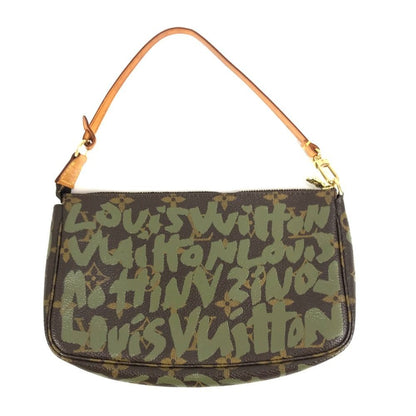 Louis Vuitton Shoulder Bag Pochette Monogram Graffiti Canvas Khaki