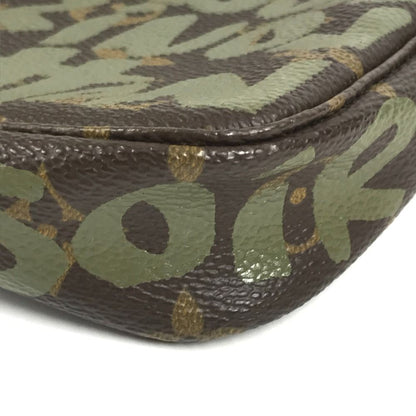 Louis Vuitton Shoulder Bag Pochette Monogram Graffiti Canvas Khaki — view 6